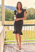 Load image into Gallery viewer, Alessi Navy Frill Evening Dress