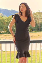 Load image into Gallery viewer, Alessi Navy Frill Evening Dress