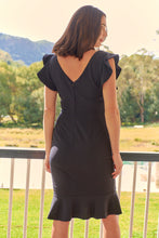 Load image into Gallery viewer, Alessi Navy Frill Evening Dress