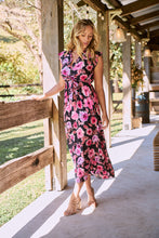 Load image into Gallery viewer, Trissa Navy/Pink Floral Print Dress