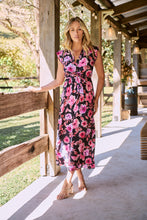 Load image into Gallery viewer, Trissa Navy/Pink Floral Print Dress