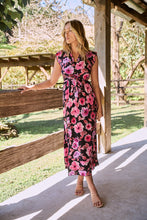 Load image into Gallery viewer, Trissa Navy/Pink Floral Print Dress
