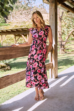 Load image into Gallery viewer, Trissa Navy/Pink Floral Print Dress