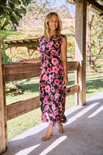 Load image into Gallery viewer, Trissa Navy/Pink Floral Print Dress