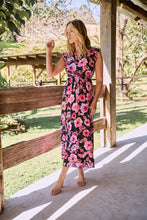 Load image into Gallery viewer, Trissa Navy/Pink Floral Print Dress