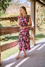 Load image into Gallery viewer, Trissa Navy/Pink Floral Print Dress