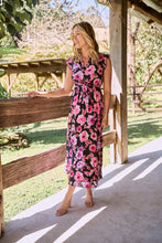 Load image into Gallery viewer, Trissa Navy/Pink Floral Print Dress