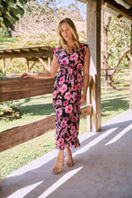 Load image into Gallery viewer, Trissa Navy/Pink Floral Print Dress