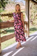 Load image into Gallery viewer, Trissa Navy/Pink Floral Print Dress