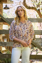 Load image into Gallery viewer, Dash Heart Print Button Up 3/4 Sleeve Shirt