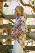 Load image into Gallery viewer, Dash Heart Print Button Up 3/4 Sleeve Shirt