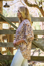Load image into Gallery viewer, Dash Heart Print Button Up 3/4 Sleeve Shirt