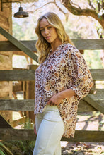 Load image into Gallery viewer, Dash Heart Print Button Up 3/4 Sleeve Shirt