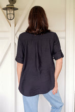 Load image into Gallery viewer, McKenzie Black Long Sleeve Johnny Collar Shirt