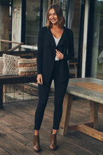 Load image into Gallery viewer, Heidi Black Waterfall Short Cardigan