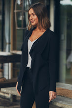 Load image into Gallery viewer, Heidi Black Waterfall Short Cardigan