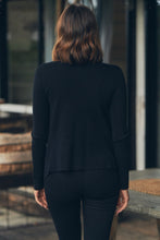 Load image into Gallery viewer, Heidi Black Waterfall Short Cardigan