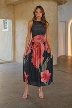 Load image into Gallery viewer, AAAaaa NEEDS TO BE SHOT Basille Sleeveless Black/Red Print Mesh Evening Dress