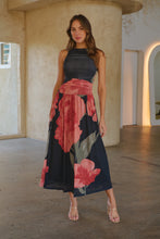 Load image into Gallery viewer, AAAaaa NEEDS TO BE SHOT Basille Sleeveless Black/Red Print Mesh Evening Dress