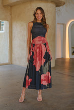Load image into Gallery viewer, AAAaaa NEEDS TO BE SHOT Basille Sleeveless Black/Red Print Mesh Evening Dress