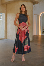 Load image into Gallery viewer, AAAaaa NEEDS TO BE SHOT Basille Sleeveless Black/Red Print Mesh Evening Dress
