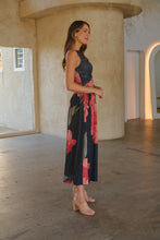 Load image into Gallery viewer, AAAaaa NEEDS TO BE SHOT Basille Sleeveless Black/Red Print Mesh Evening Dress