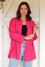 Load image into Gallery viewer, Jennifer Oversized Pink Button Up Shirt