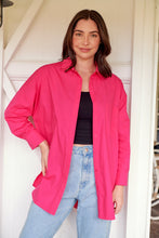 Load image into Gallery viewer, Jennifer Oversized Pink Button Up Shirt