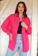 Load image into Gallery viewer, Jennifer Oversized Pink Button Up Shirt