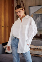 Load image into Gallery viewer, Jennifer Oversized White Button Up Shirt