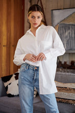 Load image into Gallery viewer, Jennifer Oversized White Button Up Shirt