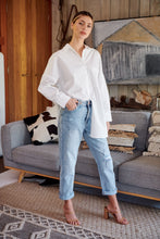 Load image into Gallery viewer, Jennifer Oversized White Button Up Shirt