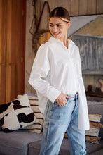 Load image into Gallery viewer, Jennifer Oversized White Button Up Shirt