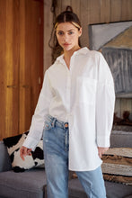 Load image into Gallery viewer, Jennifer Oversized White Button Up Shirt