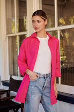 Load image into Gallery viewer, Jennifer Oversized Pink Button Up Shirt