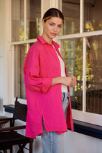 Load image into Gallery viewer, Jennifer Oversized Pink Button Up Shirt