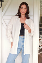 Load image into Gallery viewer, Jennifer Oversized White Button Up Shirt