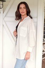 Load image into Gallery viewer, Jennifer Oversized White Button Up Shirt