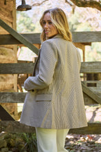 Load image into Gallery viewer, Serenity Brown Tweed Print Button Front Blazer