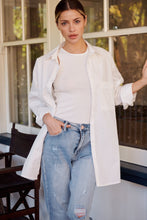 Load image into Gallery viewer, Jennifer Oversized White Button Up Shirt