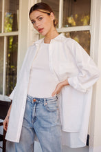 Load image into Gallery viewer, Jennifer Oversized White Button Up Shirt