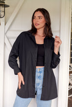 Load image into Gallery viewer, Jennifer Oversized Black Button Up Shirt