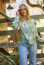 Load image into Gallery viewer, Roux Blue/Green Print Lightweight Summer Shirt