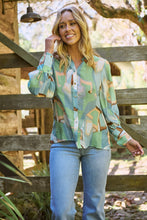 Load image into Gallery viewer, Roux Blue/Green Print Lightweight Summer Shirt