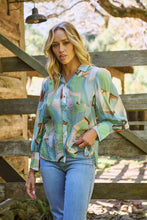 Load image into Gallery viewer, Roux Blue/Green Print Lightweight Summer Shirt