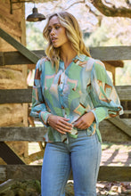 Load image into Gallery viewer, Roux Blue/Green Print Lightweight Summer Shirt