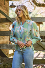 Load image into Gallery viewer, Roux Blue/Green Print Lightweight Summer Shirt