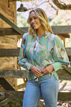 Load image into Gallery viewer, Roux Blue/Green Print Lightweight Summer Shirt