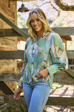 Load image into Gallery viewer, Roux Blue/Green Print Lightweight Summer Shirt