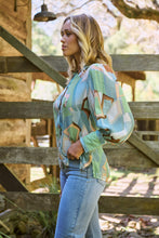 Load image into Gallery viewer, Roux Blue/Green Print Lightweight Summer Shirt